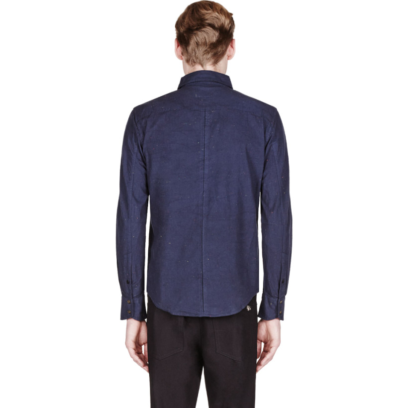 Rag & Bone Navy Confetti Yokohama Shirt