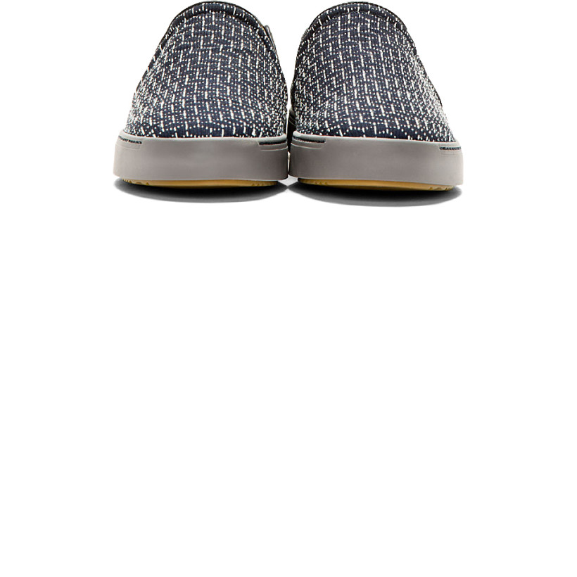 Rag & Bone Navy Graphic Jacquard Kent Slip On Shoes