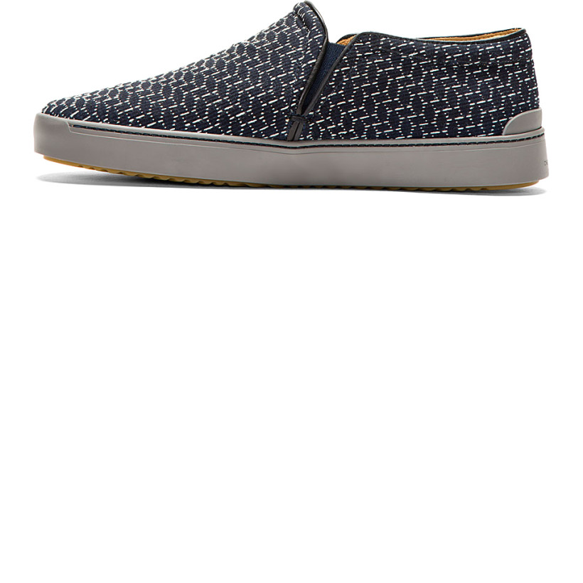 Rag & Bone Navy Graphic Jacquard Kent Slip On Shoes