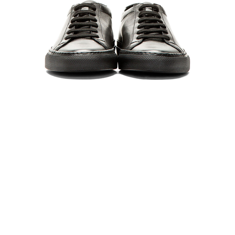 Common Projects Black Leather Achilles Sneakers