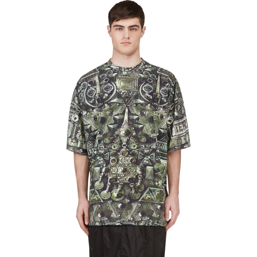 KTZ Green Amulet Print Oversized T Shirt