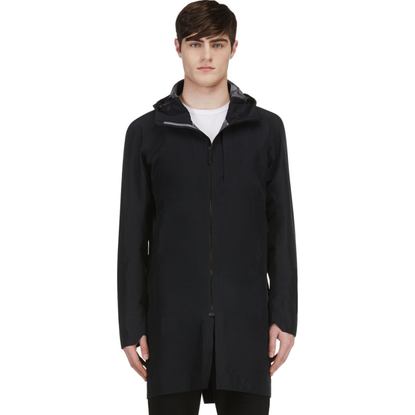 Arcteryx Veilance Black Monitor Lt Hooded Coat Shell