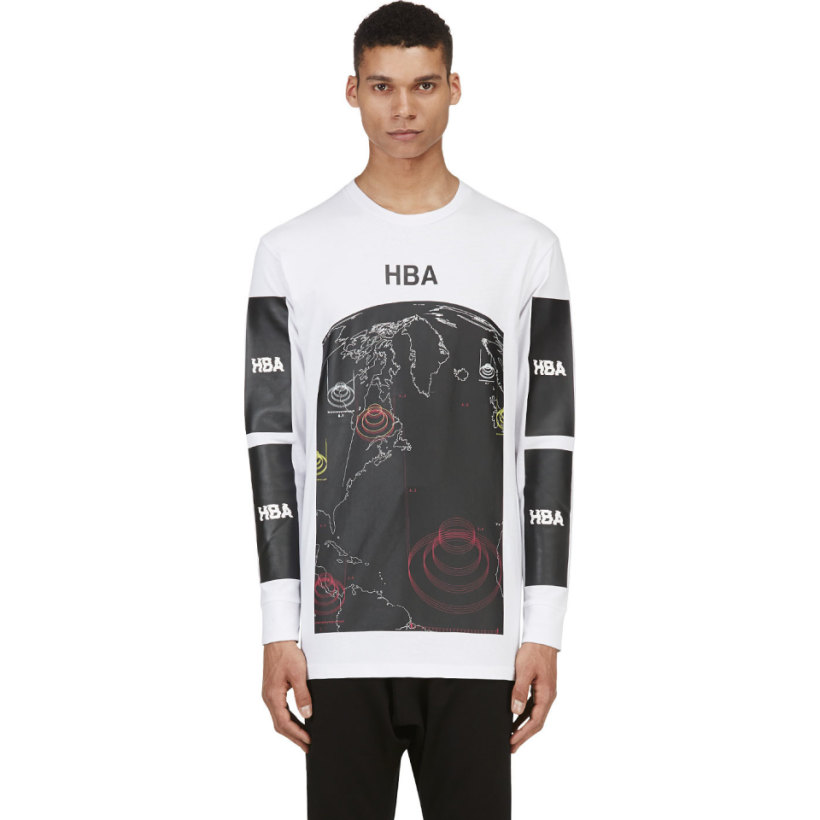 Hood by Air White Map Graphic T Shirt