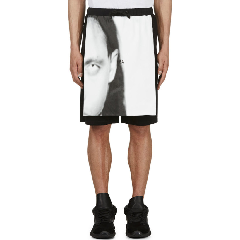 Hood by Air Black & White Morph Flap Shorts