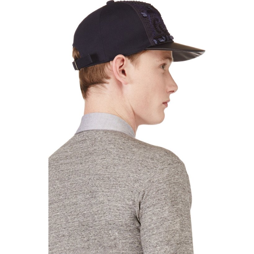 Miharayasuhiro Navy Embellished Baseball Cap