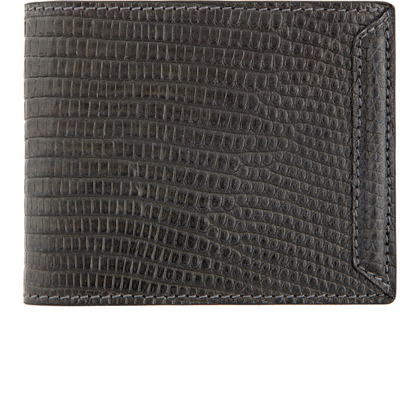 Alexander McQueen Black Heroic Leather Money Clip Wallet