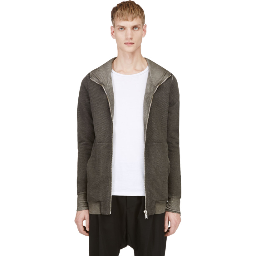 Silent by Damir Doma Grey Textured Hoodie