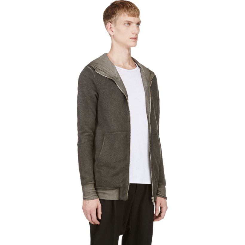 Silent by Damir Doma Grey Textured Hoodie