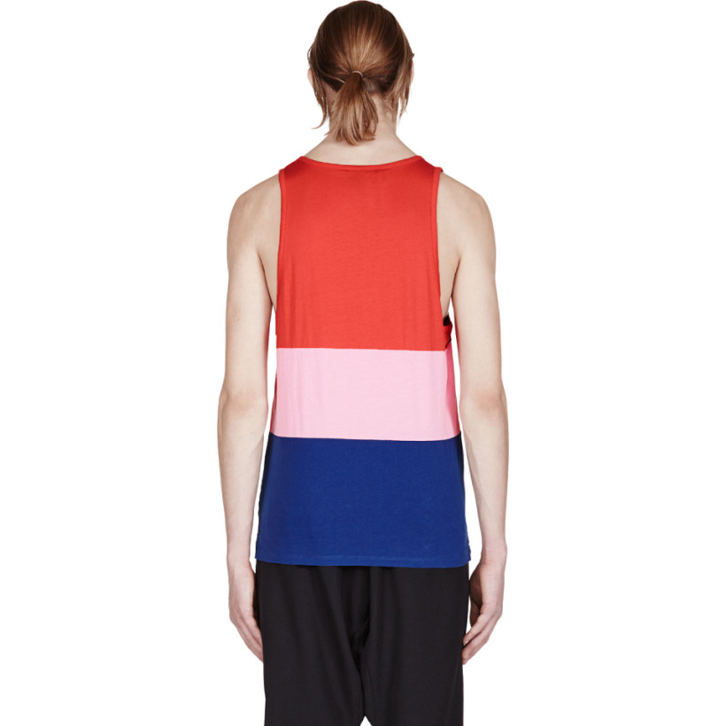 Marc by Marc Jacobs Red & Navy Colorblocked Tank Top