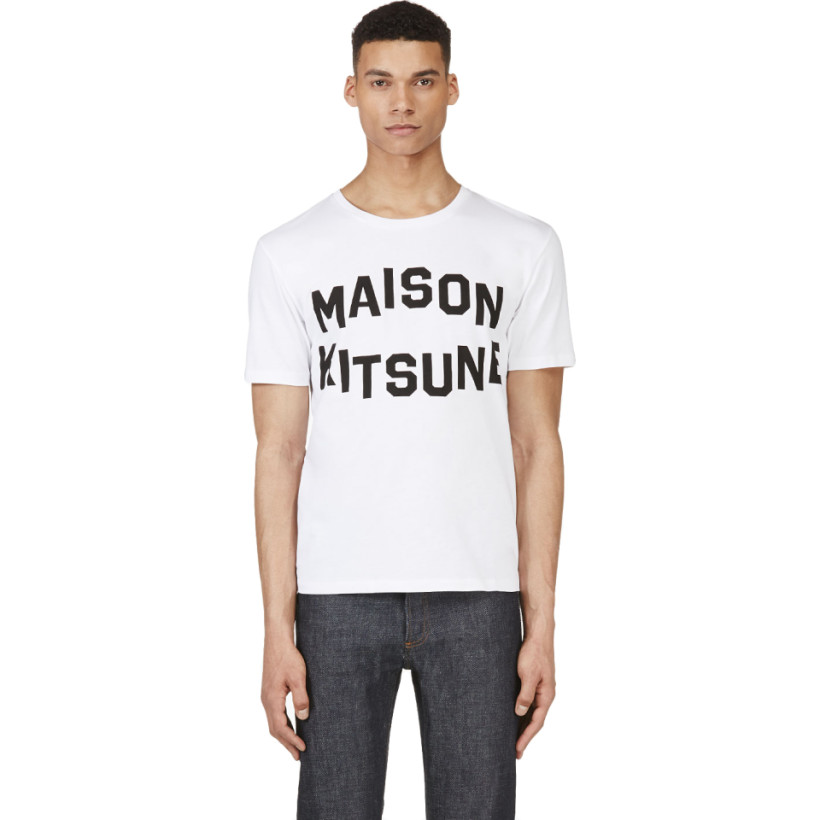 Maison Kitsuné White Logo T Shirt