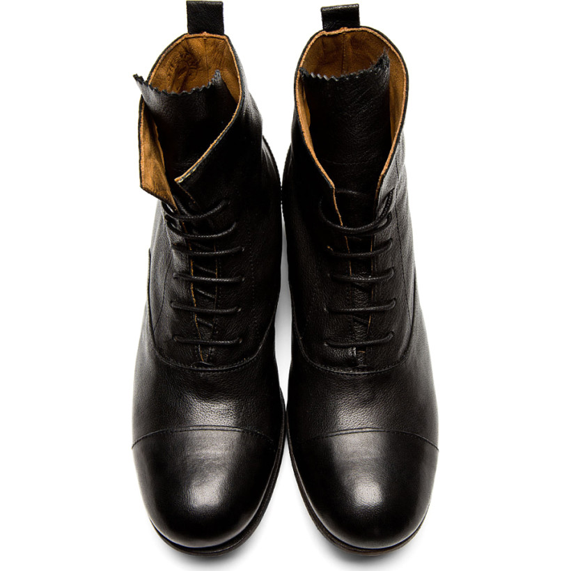 Fiorentini + Baker Black Leather Aziki Ankle Boots