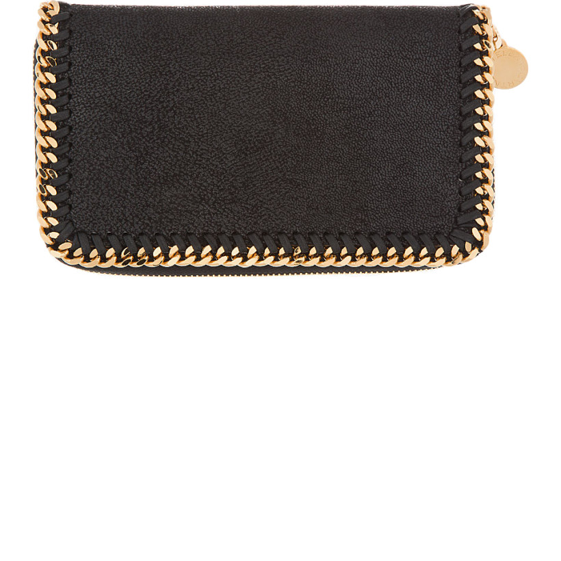 Stella McCartney Black Fallabella Shaggy Deer Wallet