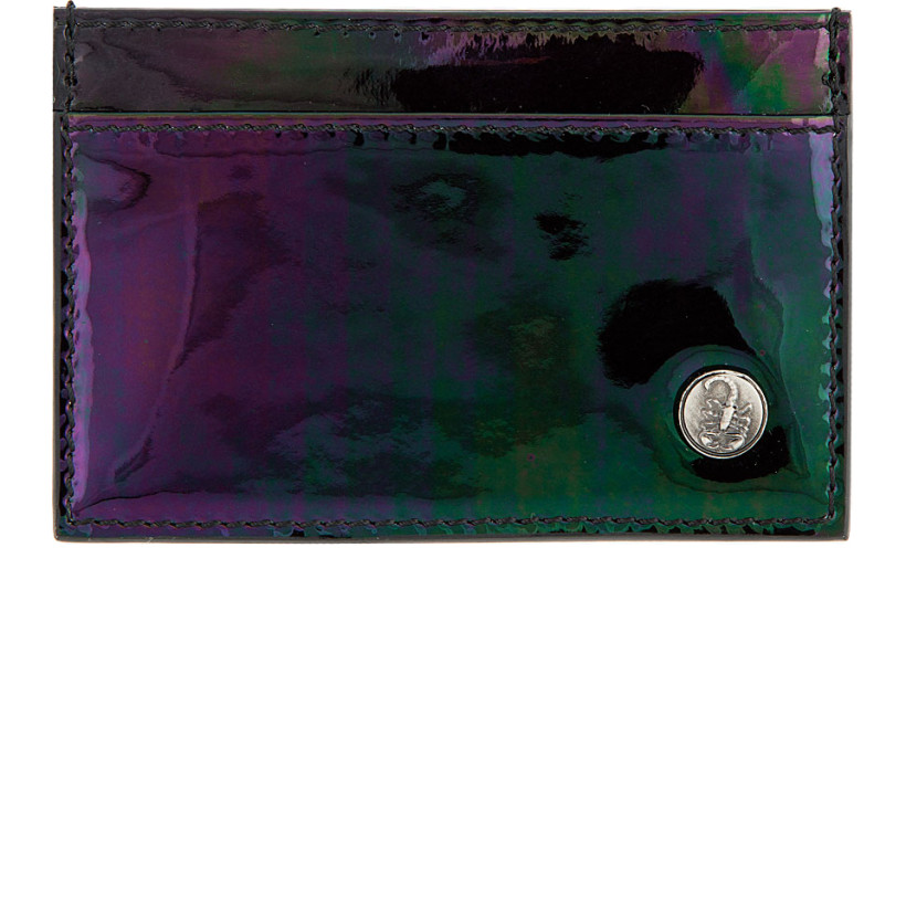 Jimmy Choo Black Iridescent Dean Card Holder