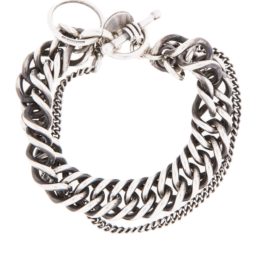 Ann Demeulemeester Antiqued Silver Heavy Chain Bracelet