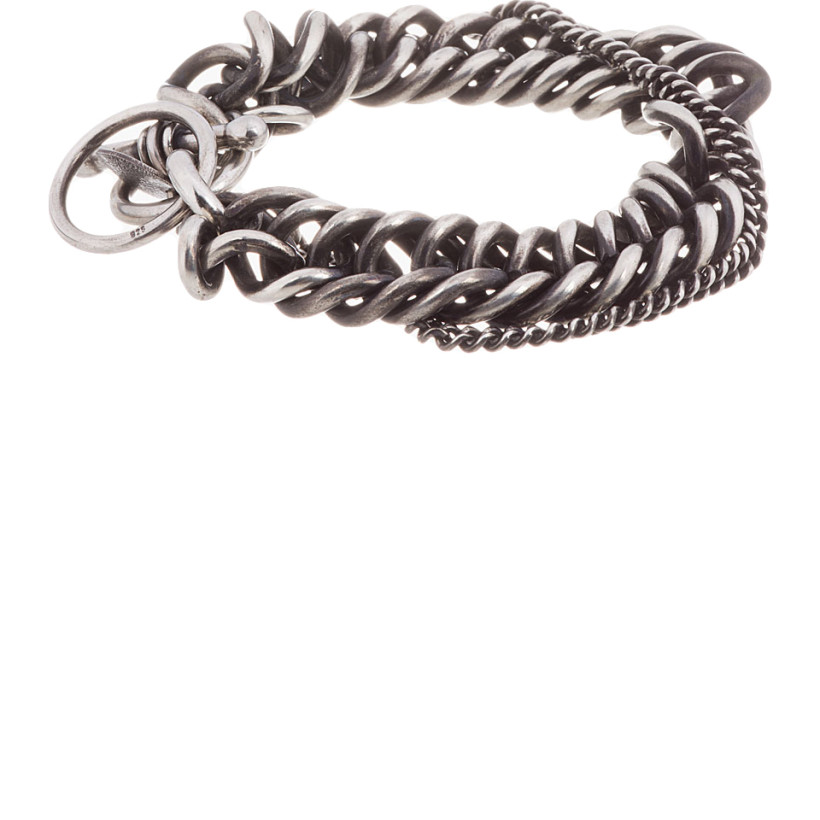 Ann Demeulemeester Antiqued Silver Heavy Chain Bracelet