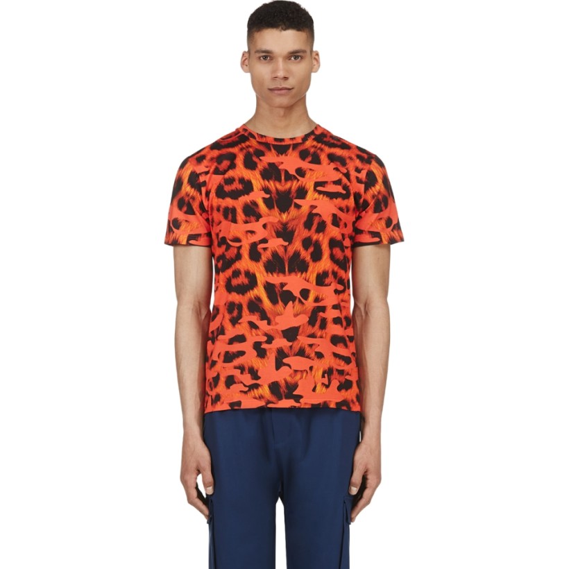 Katie Eary Vermilion Leopard & Camo T Shirt