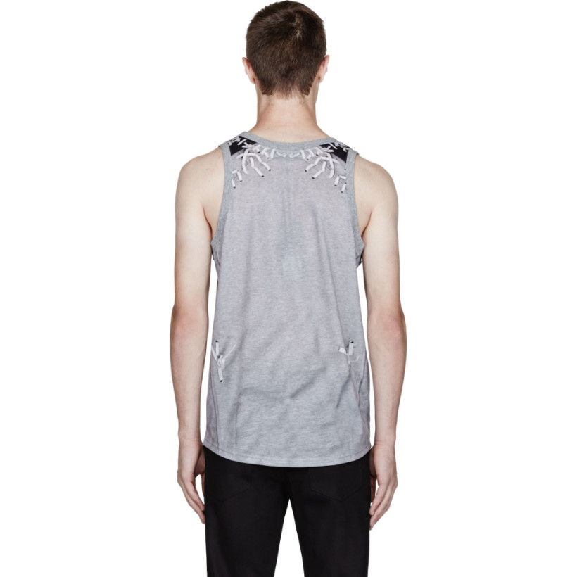 Givenchy Grey Football Net Tank Top