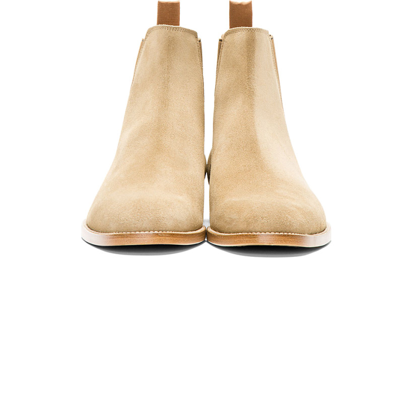 Saint Laurent Tan Suede Chelsea Boots