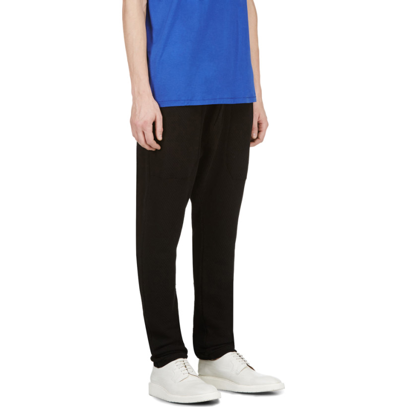 Silent by Damir Doma Black Textured Persis Harem Lounge Pants