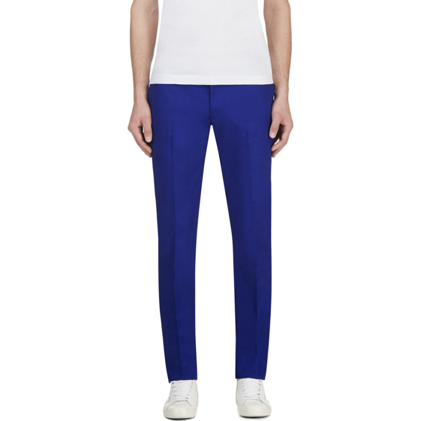 Calvin Klein Collection Royal Blue Cotton & Neoprene