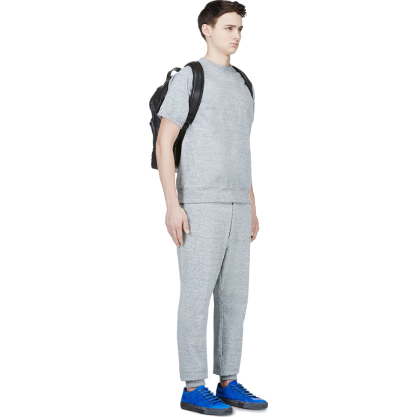 Sacai Heather Grey Contrast Waist Lounge Pants