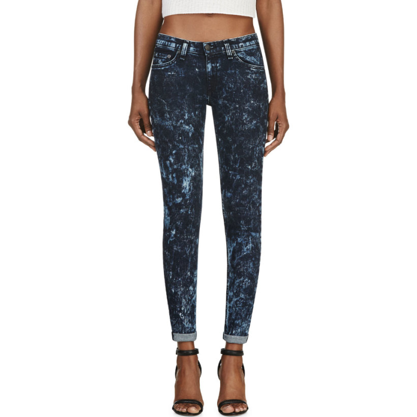 Rag & Bone Indigo Acid Wash The Skinny Jeans