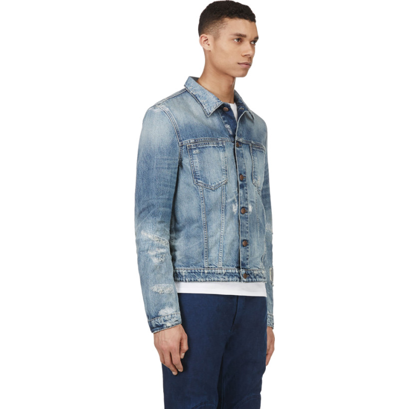 Closed Blue Destroyed Marlon Denim Jacket