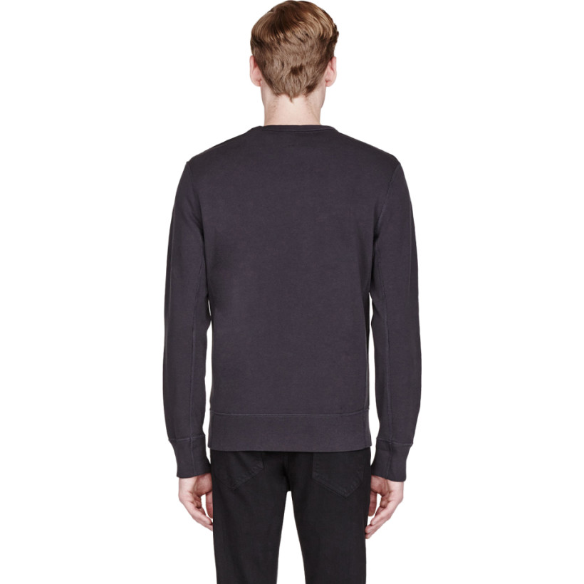 Rag & Bone Washed Black Number Sweatshirt