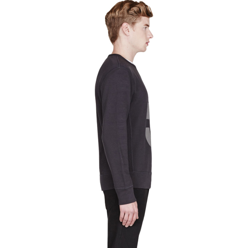 Rag & Bone Washed Black Number Sweatshirt