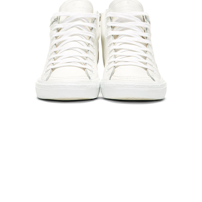 Golden Goose White Leather Limited Edition Mid Top Sneakers