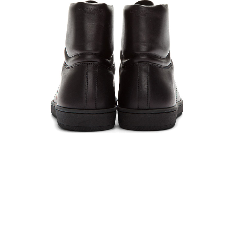 Saint Laurent Black Classic Leather high-Top sneakers