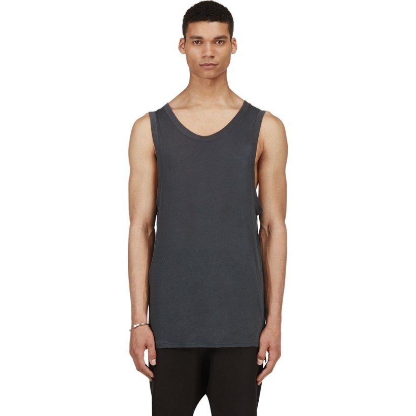 Maison Martin Margiela Grey Jersey Tank Top