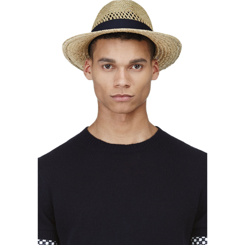 Lanvin Golden Straw Panama Hat