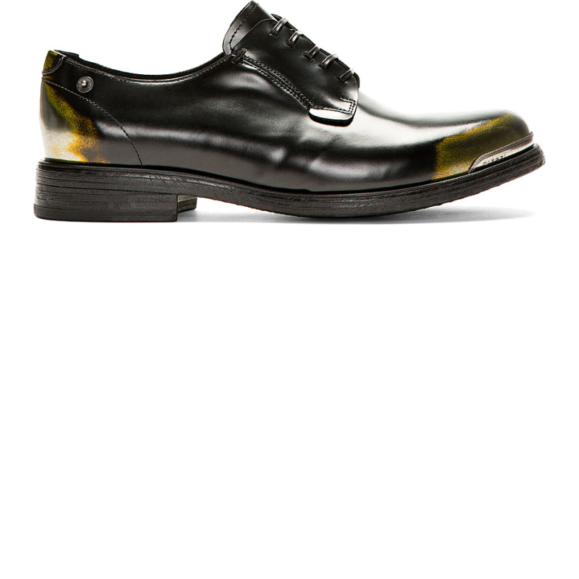 Diesel Black Expressure Lux Burnished Leather Shoes