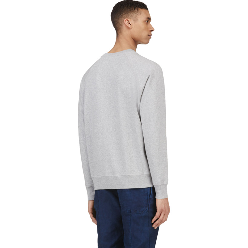 Closed Heather Grey Block Graphic Sweater