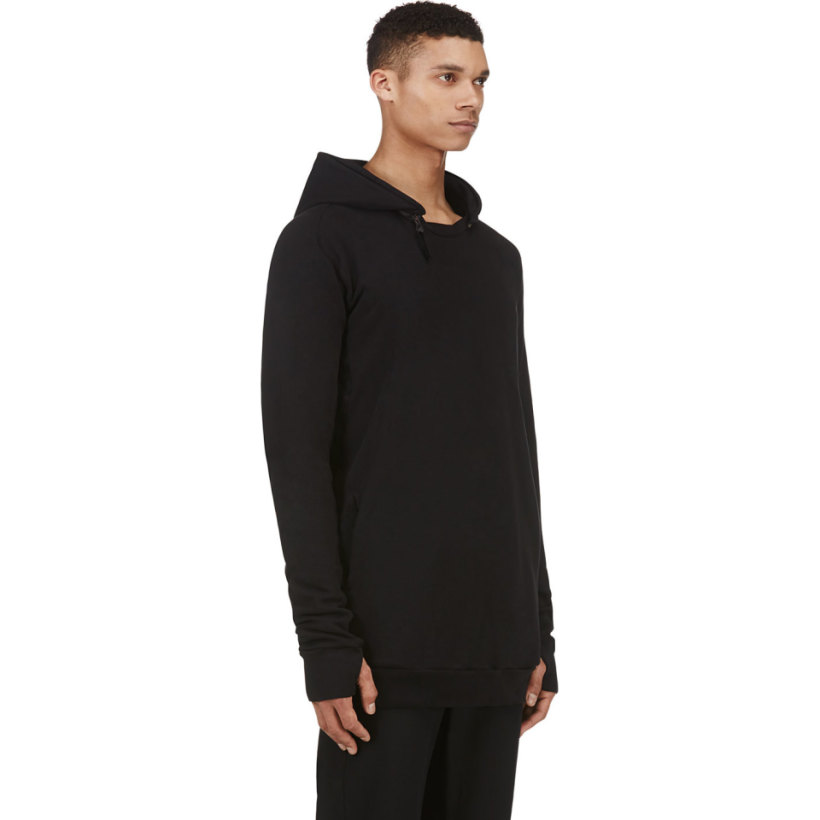 11 by Boris Bidjan Saberi Black Removable Hood Sweater