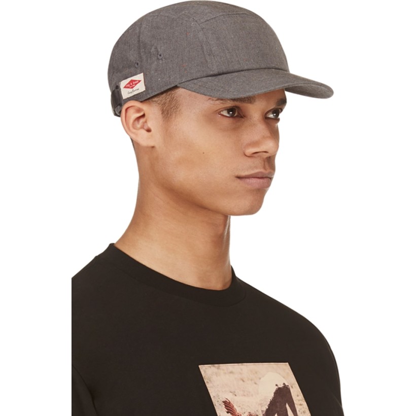 Rag & Bone Grey Slubbed Five Panel Cap