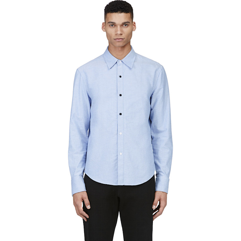 Band of Outsiders Blue Trapped Bib 2003 Shirt