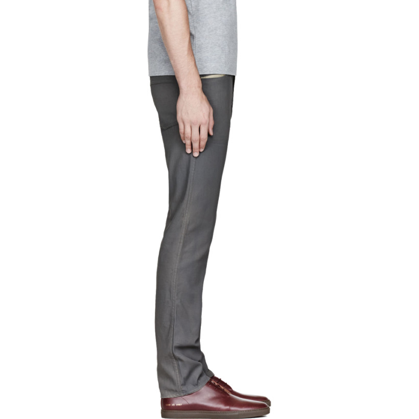 Robert Geller Grey Coated Classic Jeans