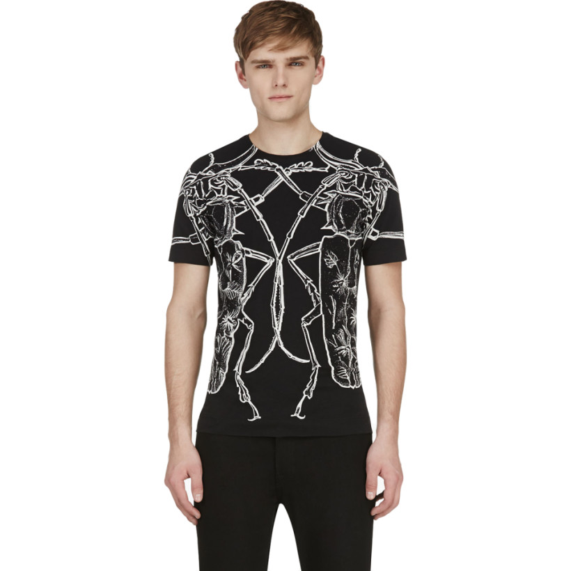 Diesel Black Gold Black Short Sleeve Scarab Print Toriciy T Shirt