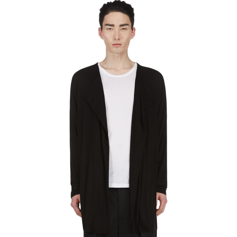 Rad by Rad Hourani Black Unisex Structured Cardigan