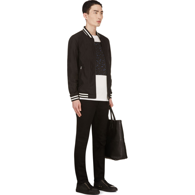 Mackage Black Accent Stripe Track Jacket