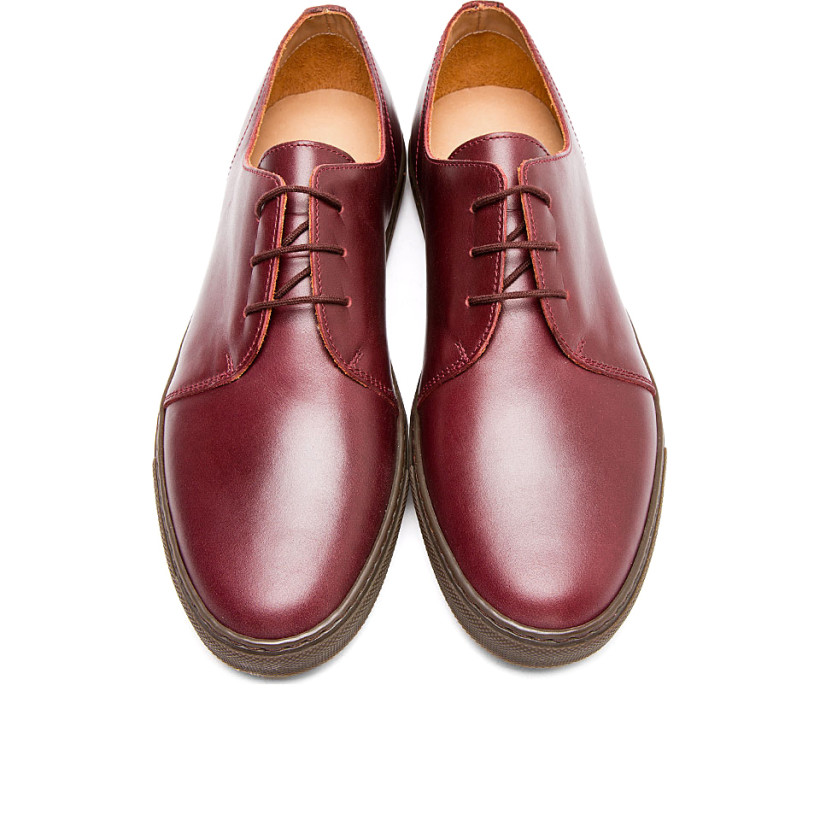 Common Projects Burgundy Leather Derby Sneakers