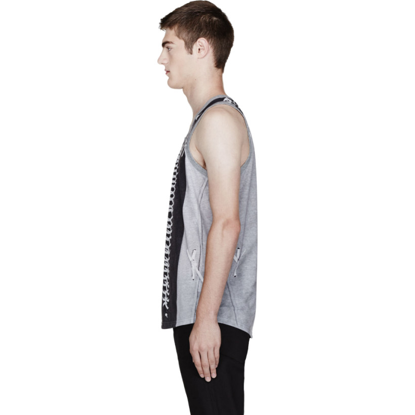 Givenchy Grey Football Net Tank Top