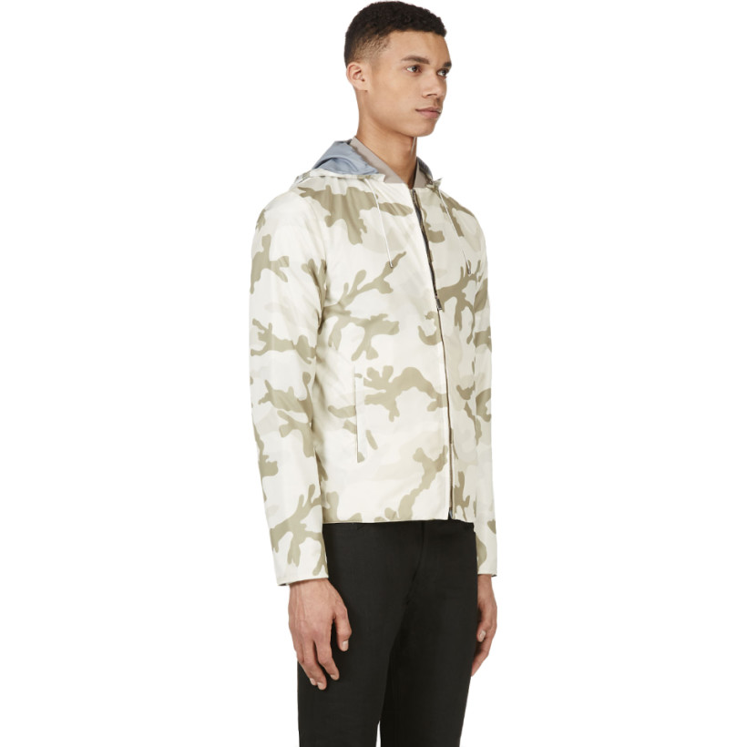 Valentino Ecru Reversible Camo Windbreaker