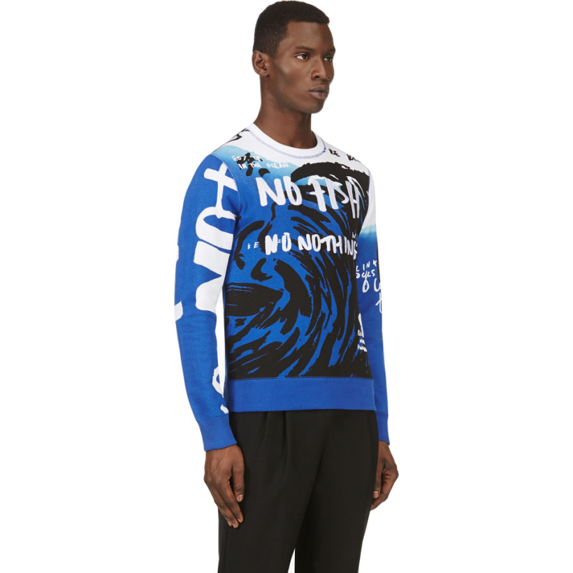 Kenzo Blue No Fish No Nothing Blue Marine Foundation Edition Sweater