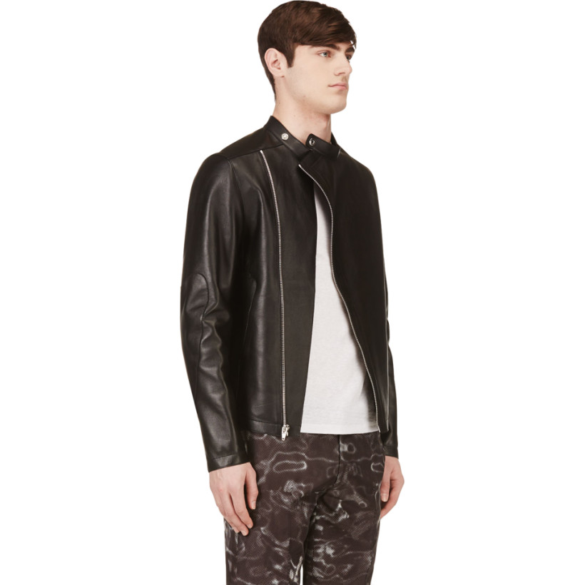 Alexander Wang Black Lambskin Moto Jacket