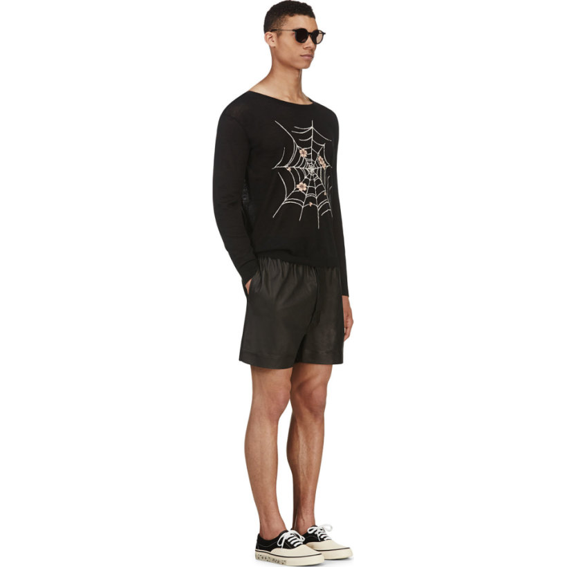 Sasquatchfabrix Black Spider Web Sweater