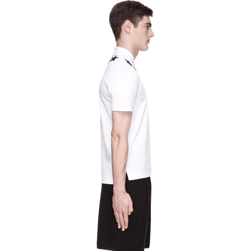 Givenchy White Star Applique Polo