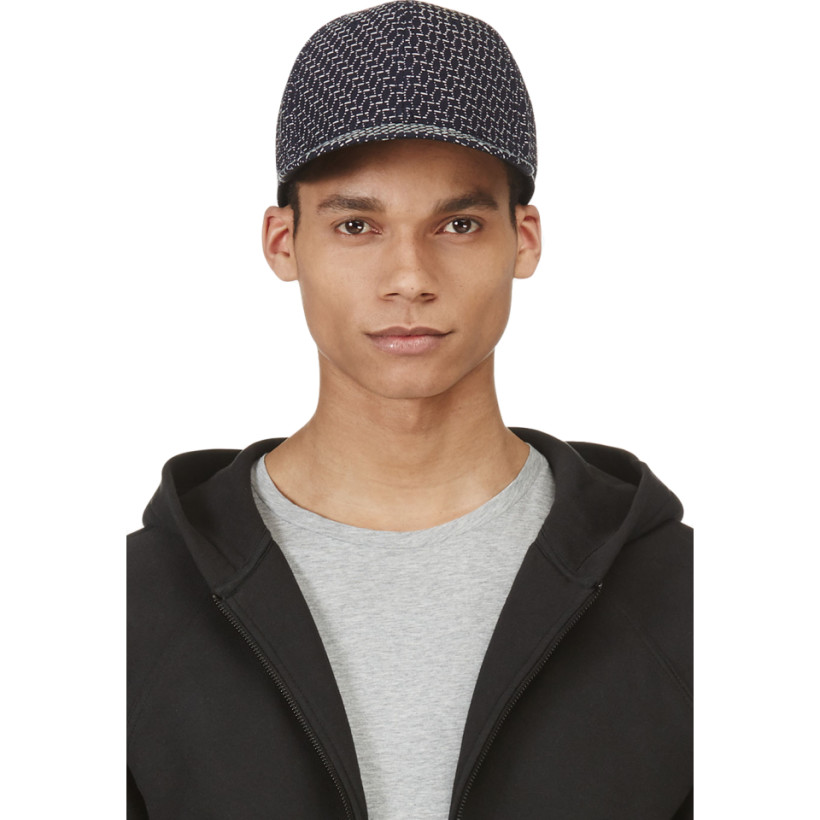 Rag & Bone Navy Jacquard Baseball Cap